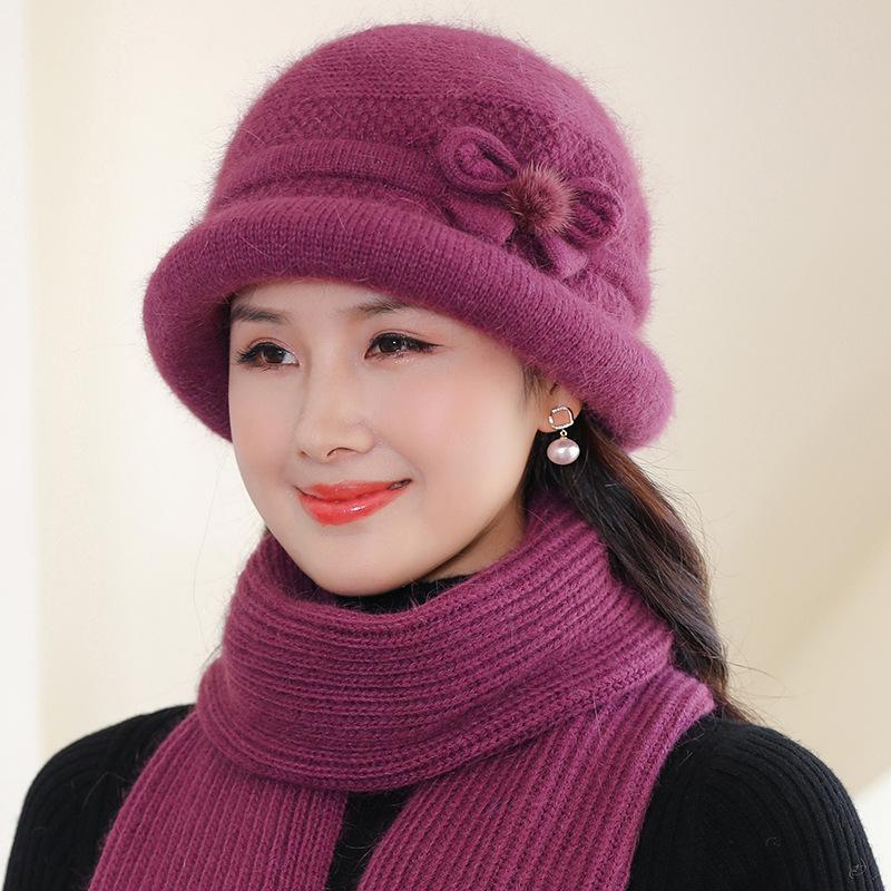 Зимняя шапка с подкладкой для женщин - защита ушей, толстая и теплая вязаная шапка с козырьком, идеально подходит для пожилых людей