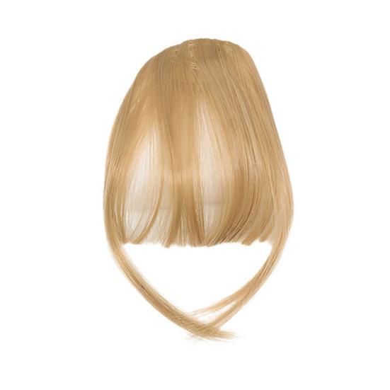 Women Clip-in Bangs Natural Wispy Forehead Hair Extensions Faux French Bangs Girls