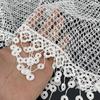 Elegant Lace Flower Tassels Lace Head Scarf Breathable Sequin Decor Scarf  Women Wedding