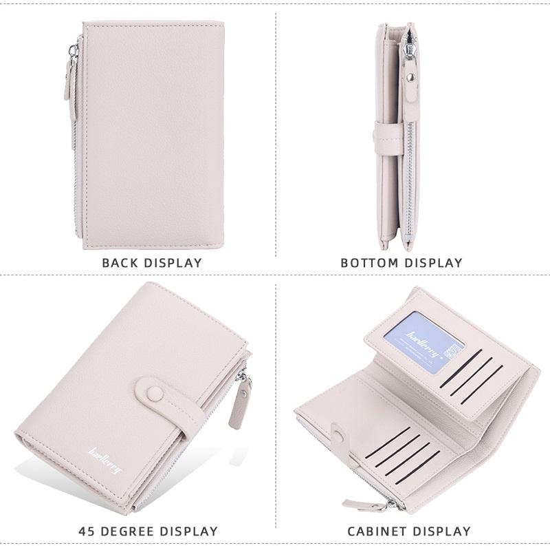 Baellerry Men Women Fashion Card Holder Wallets Casual Design PU Leather Purse Hasp Coin Purses Wallet
