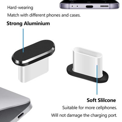 Пылезащитная заглушка USB C с сеткой для динамика, колпачок от пыли Type-C для iPhone 16 15 Samsung S22/S21/S20 Note 20/10, устройства USB-C
