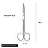 Многофункциональные ножницы из нержавеющей стали 420: Большой изогнутый, прямой, с круглым кончиком для хирургического, косметического, удаления волос в носу, век и для обучения.