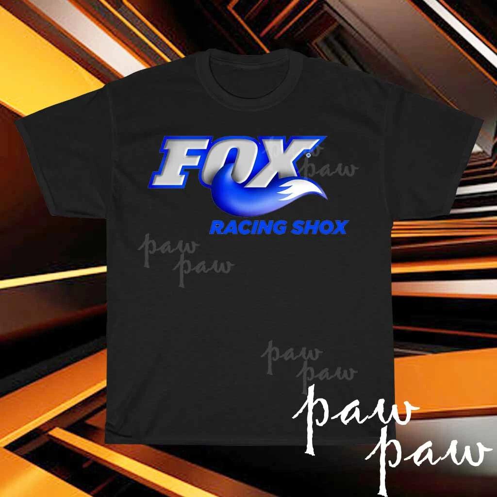 Мужская футболка с логотипом Fox Racing Shox Логотип Американская футболка Смешная Размер от S до 5XL