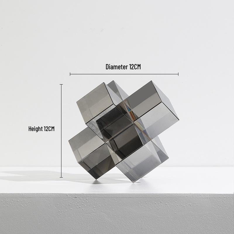 Современный минималистский 3D геометрический стеклянный крест для гостиной или офиса