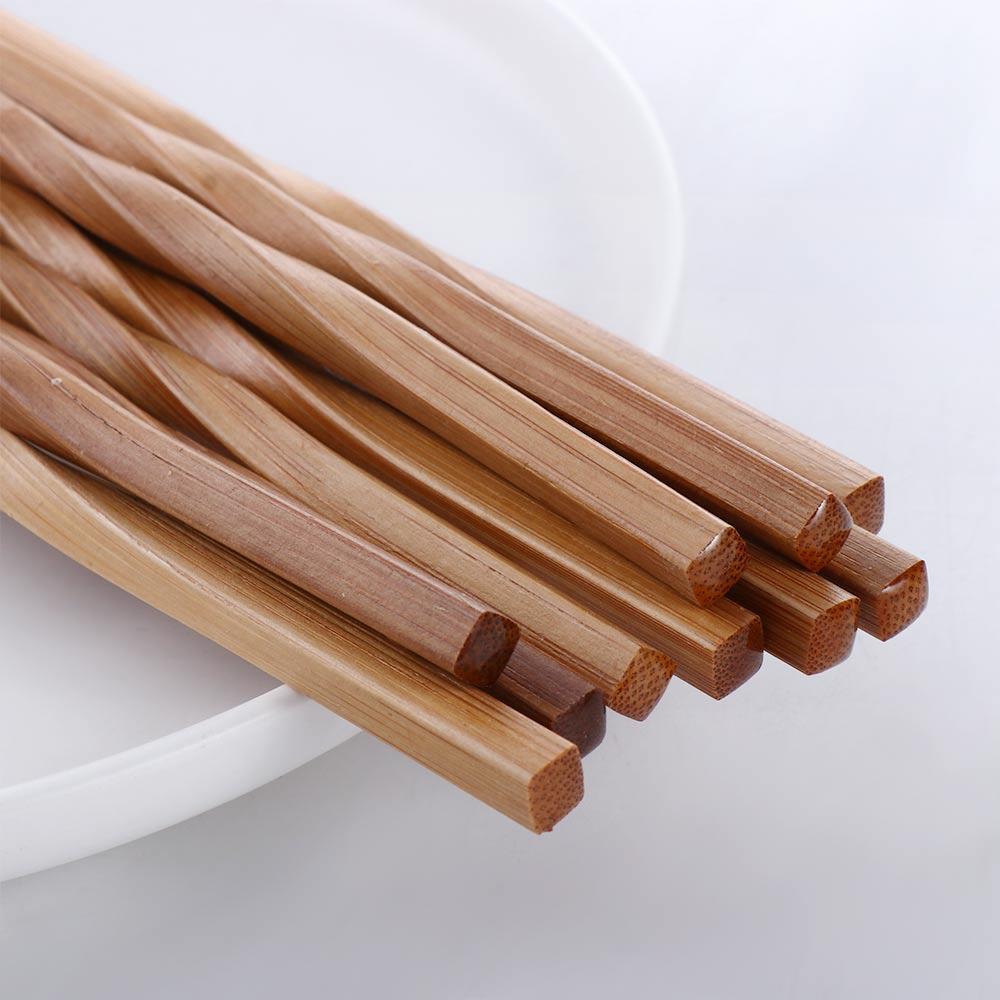 Кухонная утварь Заостренные палочки для еды Многоразовые палочки для жареного теста Бамбуковые палочки для еды