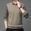 Мужская рубашка осень-весна с отложным воротником, имитация двухсекционного свитера в стиле пэчворк, большой размер, полосатая пуговица, формальный деловой стиль, мужской офисный топ