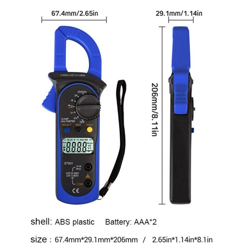Цифровой мультиметр с клещами, счетчик 6000 переменного и постоянного тока, ручные измерения, тестер напряжения, тестер конденсаторов амперметра, тест мощности, автомобильный тестер напряжения и т. д.