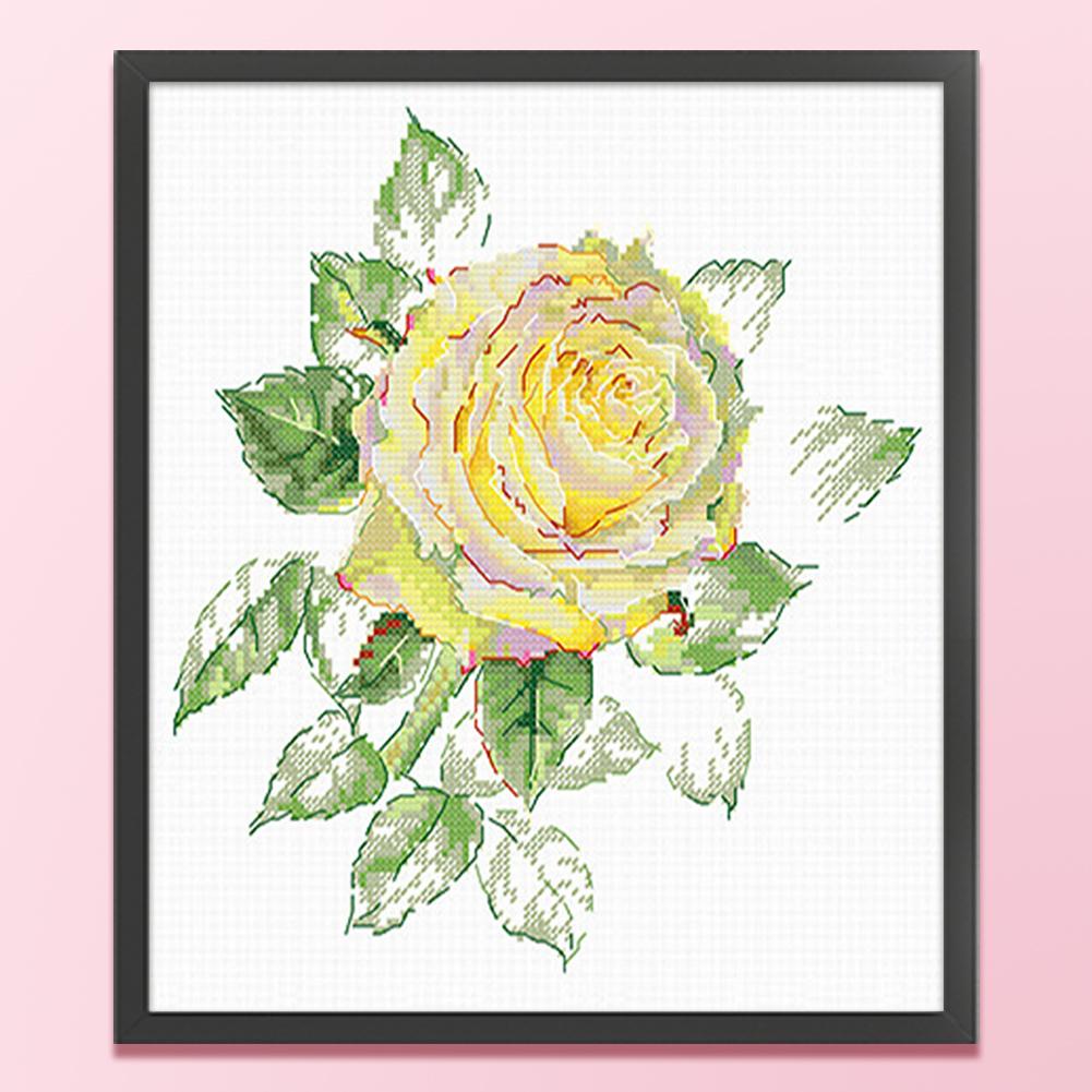 Набор для вышивки крестом «Роза» из эко-хлопка 11CT, 35x40 см