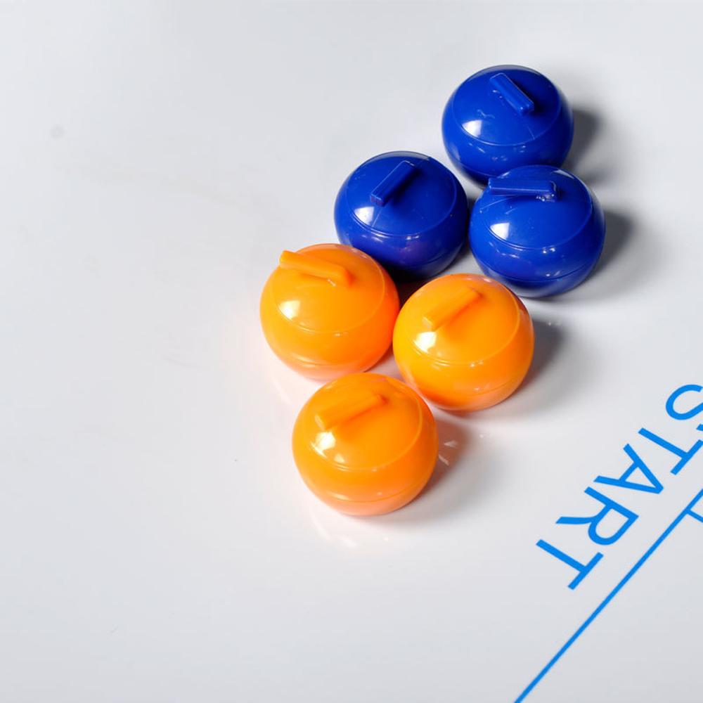 Tabletop Mini Curling Game Set Family Fun Board Games Shuffleboard Pucks with 8 Rolllers