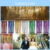 Яркие Металлические Занавесы для Вечеринки для Украшения Дня Рождения и Свадьбы