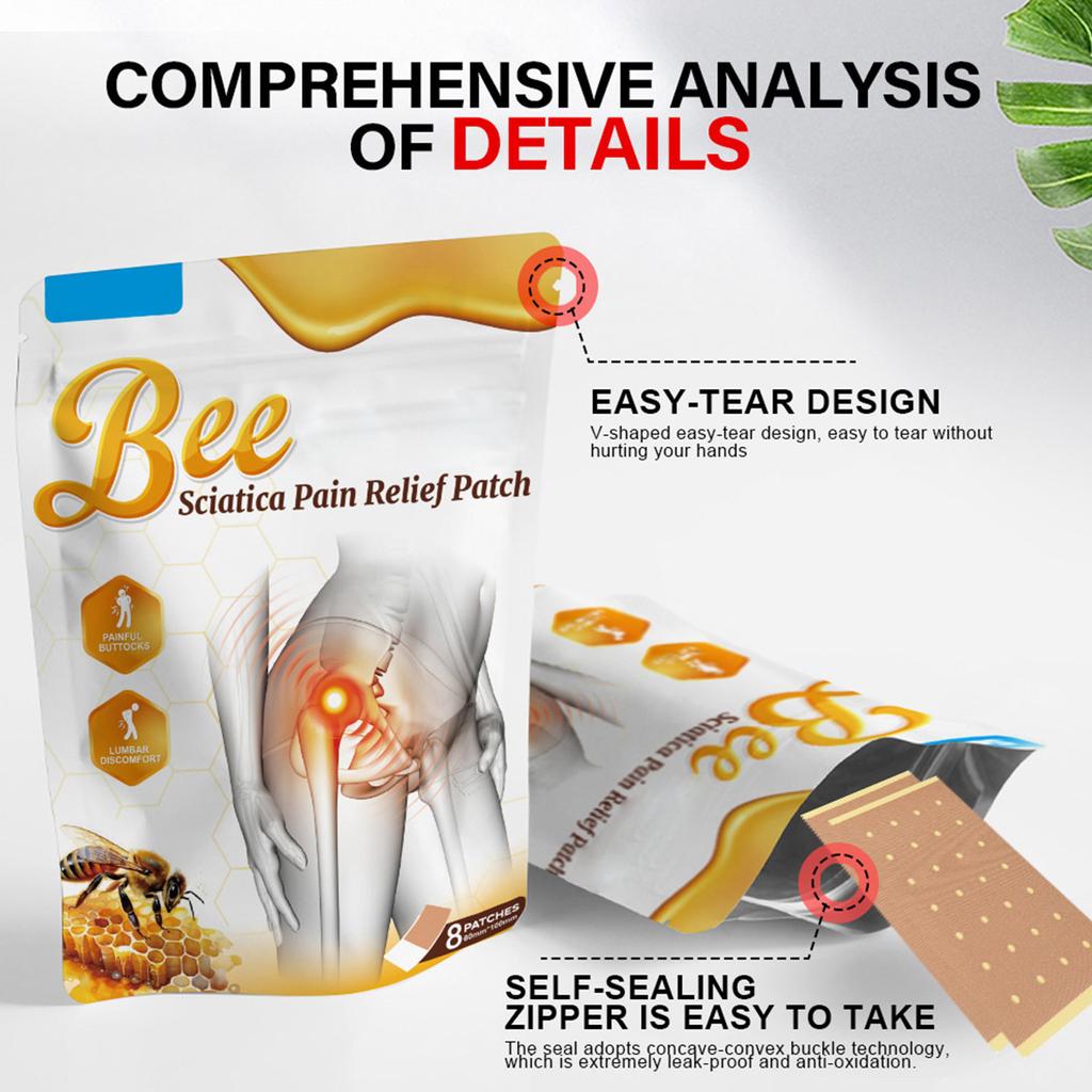 Plaster Application Of Bee Sciatic Patch Alleviates Sciatic Nerve Discomfort
