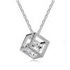 Personality New Love Cube Three -Dimensional Ladies Necklace Fashion Trend Popular Unique Anniversary Gift Is A Woman