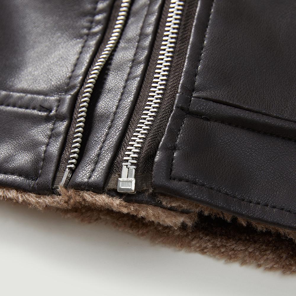 Мужские куртки из искусственной кожи, куртка-бомбер на молнии с флисовой подкладкой, мотобайкерское короткое пальто, стильная осенне-зимняя верхняя одежда из искусственной кожи для гонщиков