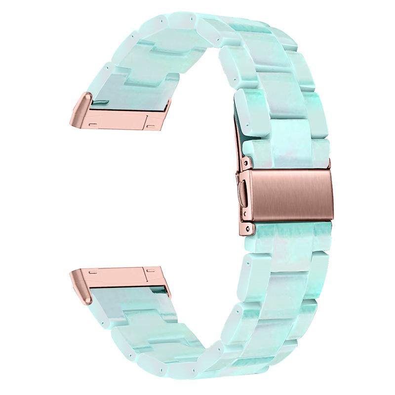 Resin Band for Fitbit Versa 4/Sense 2,20mm Lightweight Watch Strap Bracelet with Stainless Steel Buckle