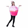 Colorful ice cream cake cups, role-playing costumes, adults