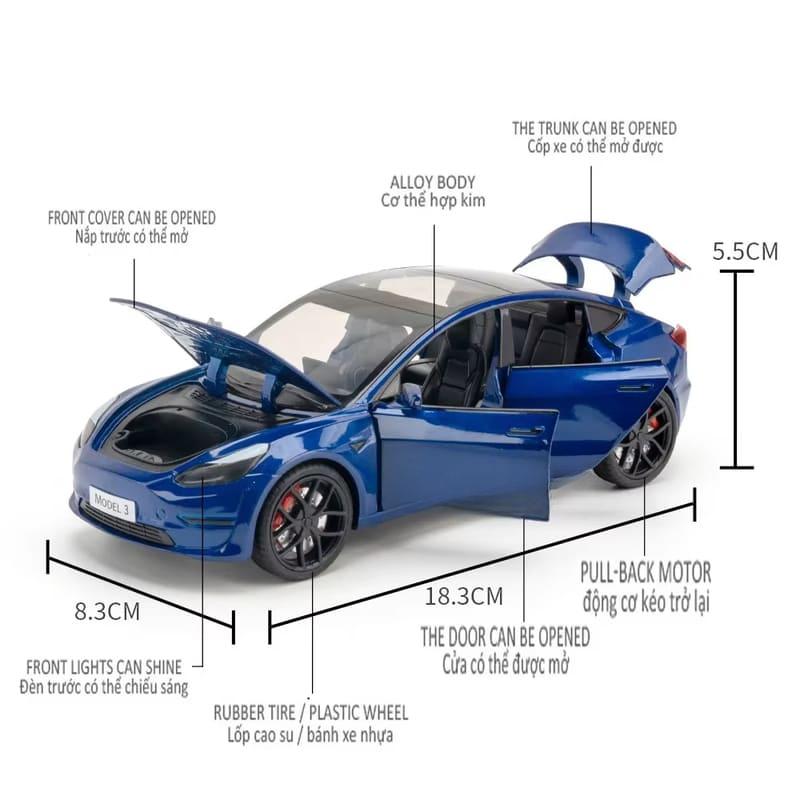 Новая симуляция 1:24 игрушечных модели автомобиля Tesla, литой под давлением металлический сплав, модель транспортного средства со звуком и светом, детская игрушка для мальчиков, модная подарочная коллекция украшений