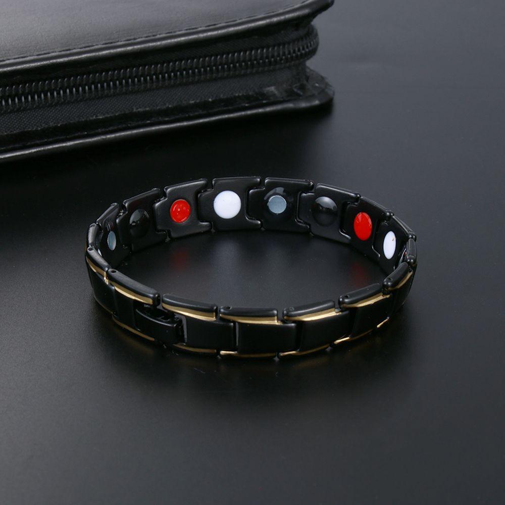Steel Acupoint Massage Detachable Bangle Hematite Energy Healing Magnetic Therapy Bracelet