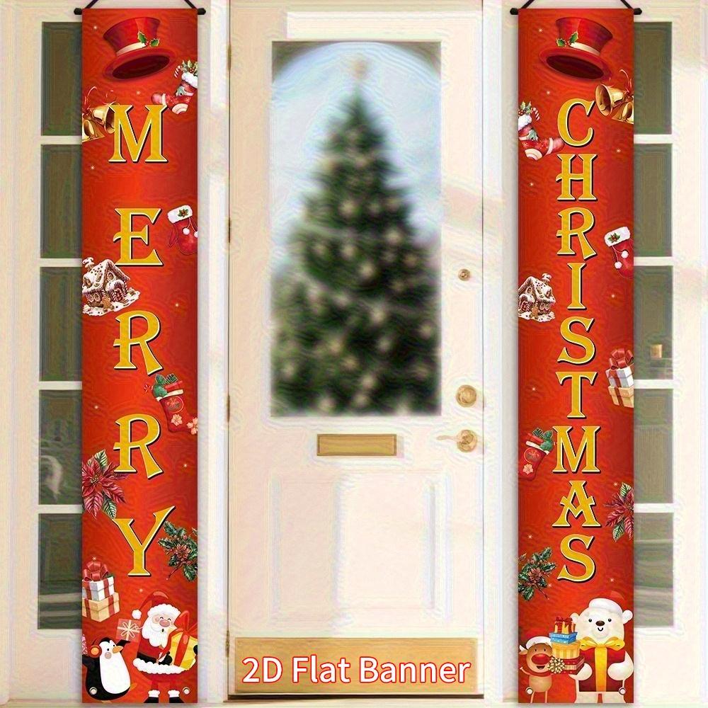 2pcs Christmas & Chinese New Year Calligraphy Photo Booth Traditional Door Coupl #4786
