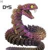 3D-печатная шарнирная змея, гибкая змея, украшение с зубами, игрушка для снятия стресса с домашнего питомца, декор для домашнего офиса