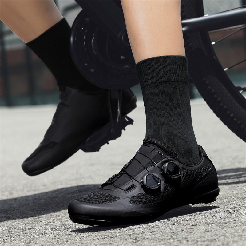 Unclip Cycling Shoes Road Mountain Bikes Breathable Lightweight Hard Sole With Rubber Outsole