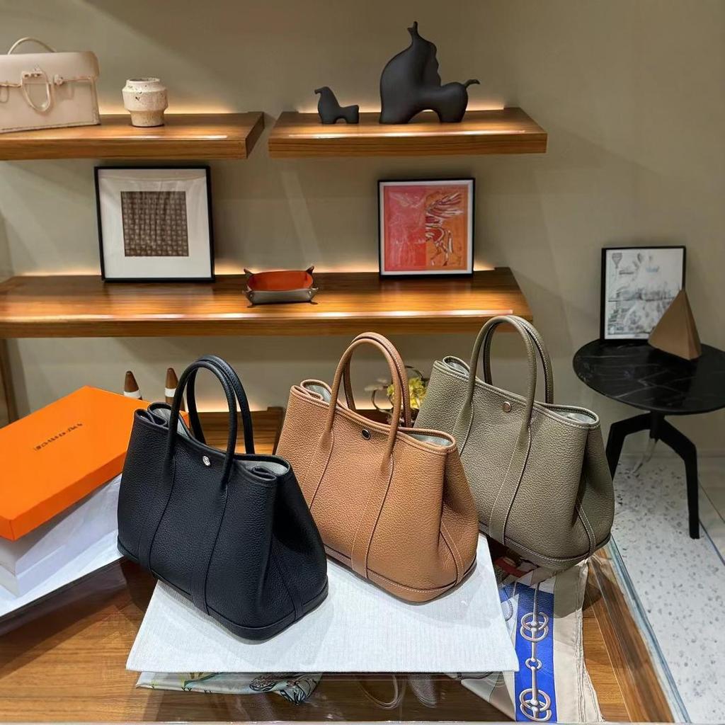 Садовая сумка-тоут из коровьей кожи 30 см - Универсальная ручная и наплечная сумка-мессенджер 2024