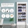 12/24 Grids Wall-Mounted Sundries Shoe Organiser Fabric Closet Bag Storage Rack Mesh Pocket Clear Hanging Over The Door Box