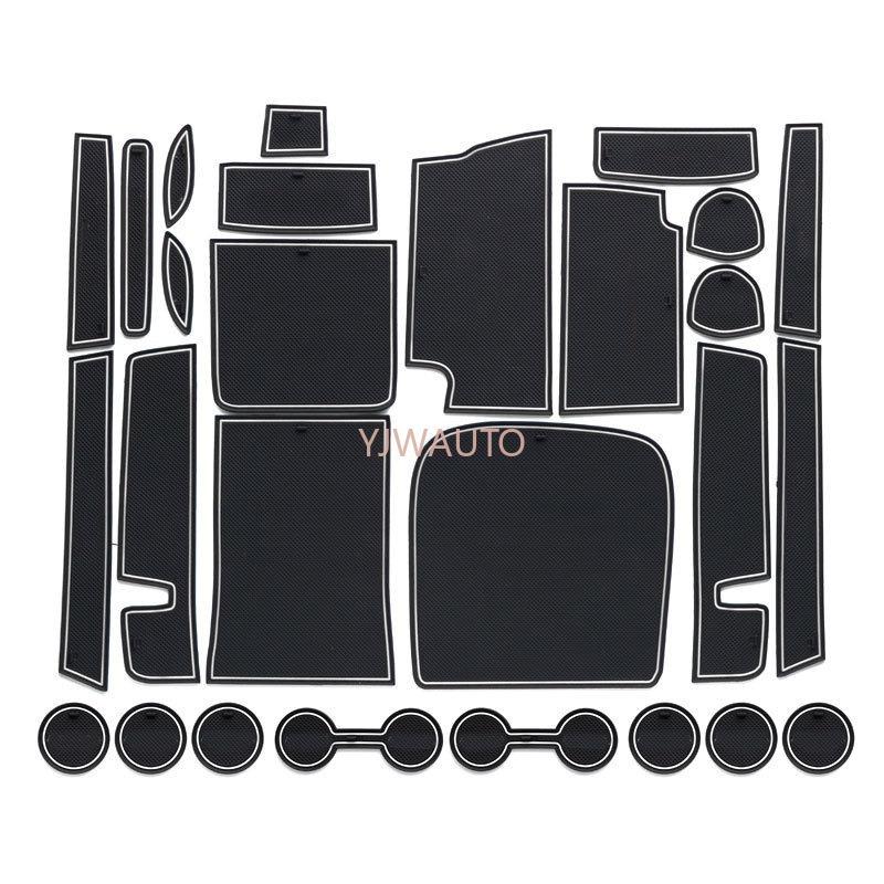 For Toyota Sienna 2011~2016 2017 2018 2019 2020 2021 Door Groove Mat Car Door Gate Slot Mats Carpets Position Cup Holder Pads