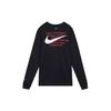 Nike Спортивная футболка с длинным рукавом Swoosh Мужские топы Черные CK2259-010