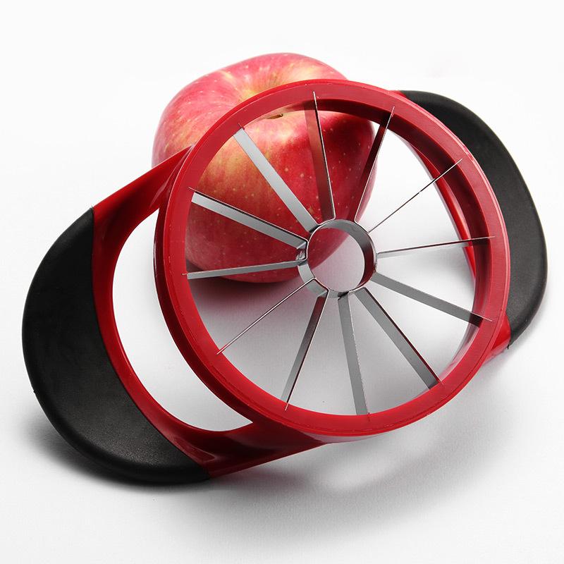 Stainless Steel Cut Apple To Core Slicer Household Large Plastic Handle Press Fruit To Seed Separator Creative Fruit Tools
