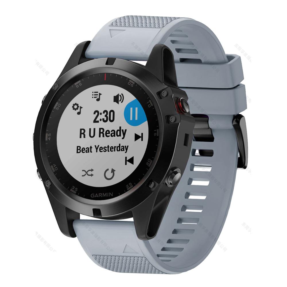 Ремешок для умных часов Garmin Fenix ​​6 6S 6X 5X 5 5S 3 3HR Forerunner 935 945, быстросъемный силиконовый браслет