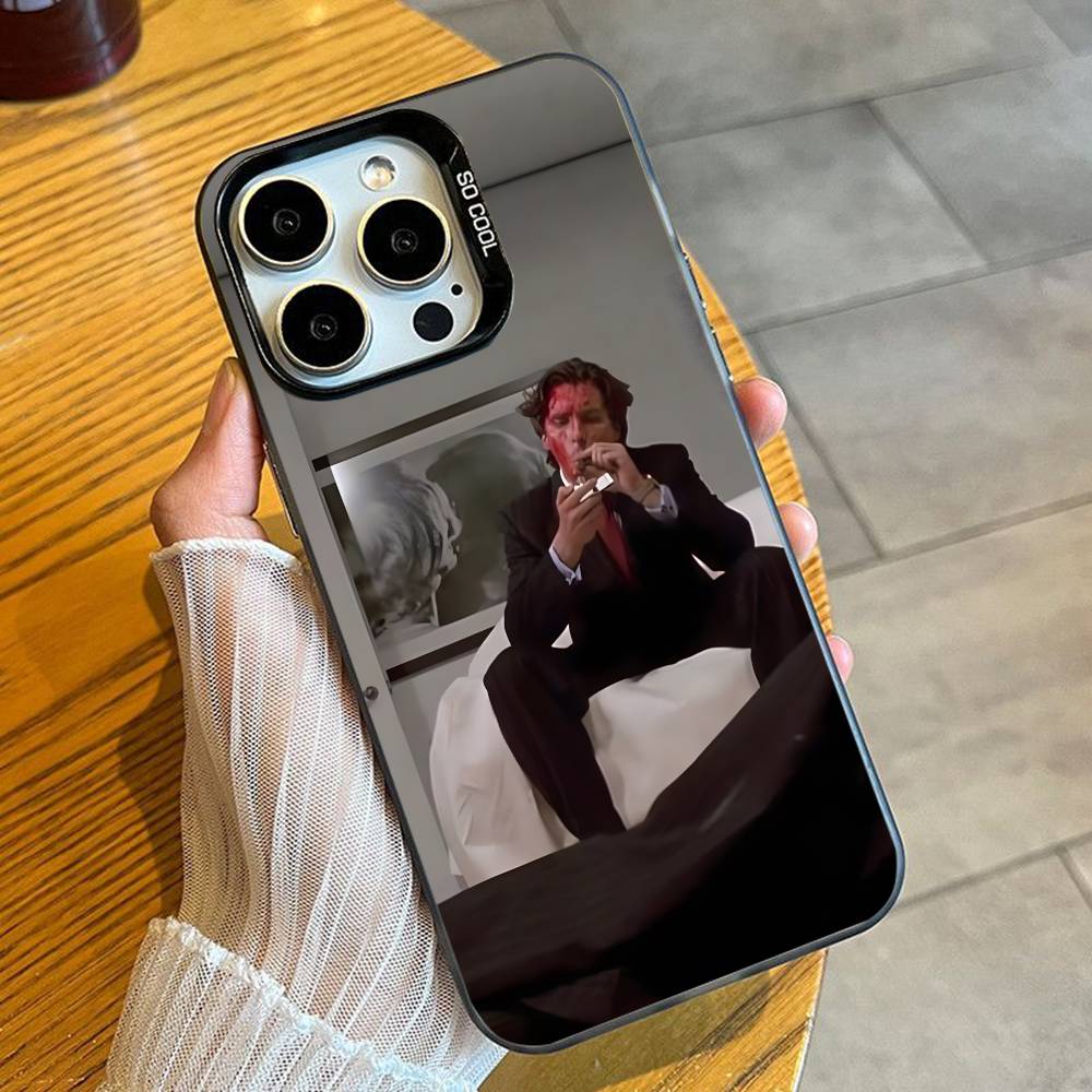 Чехол для телефона Patrick B-Bateman A-American P-Psycho Для iPhone 16 17 15 14 12 13 Pro Max Черный Конфетный Матовый Ударопрочный Чехол