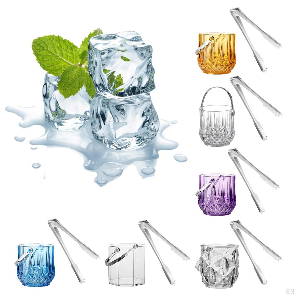 Bucket, Party Beverage Bin, Ice Container Drink Chiller, Bucket Acrylic Storage Tub for Home Bar