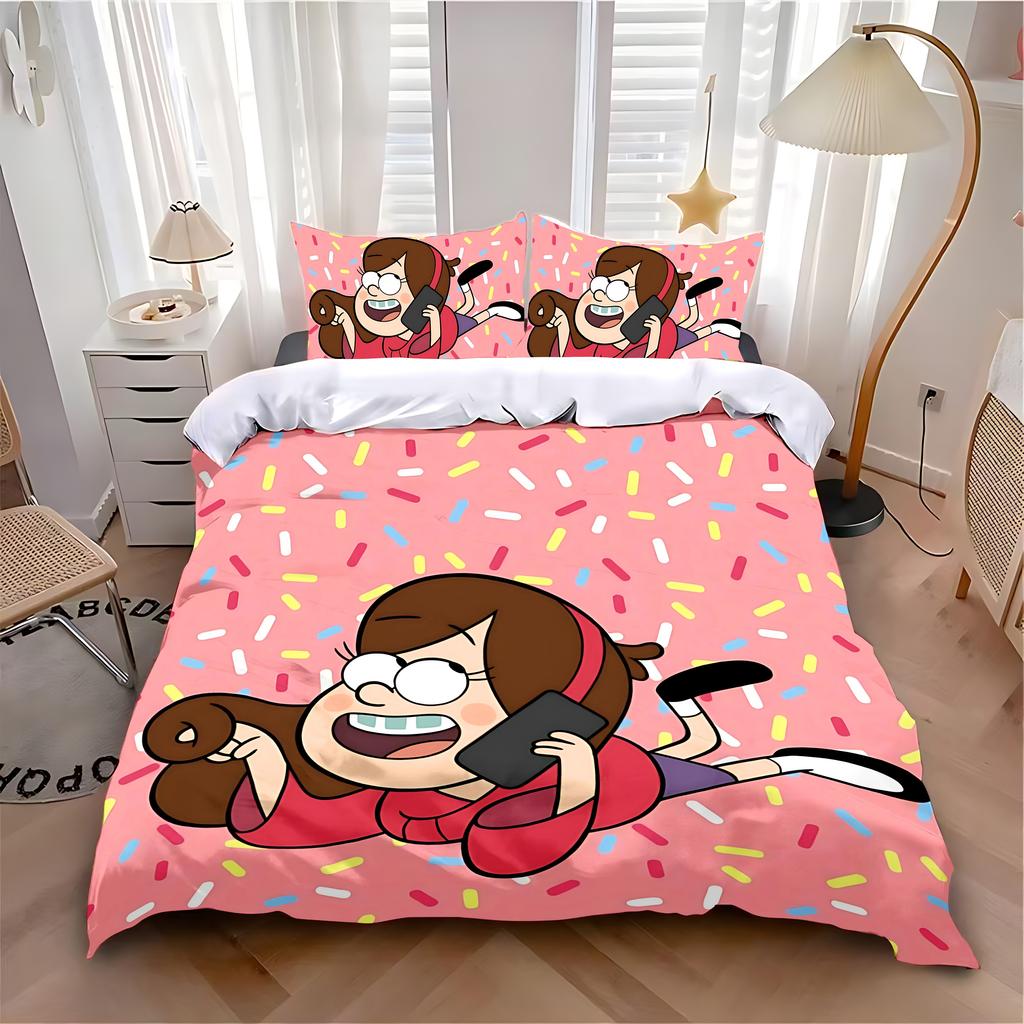 Пододеяльник Наволочка Комплект постельного белья Игра G-Gravities F-Falls Взрослый Мальчик Девочка Украшение Спальни Детский Односпальный Двуспальный Большой Размер