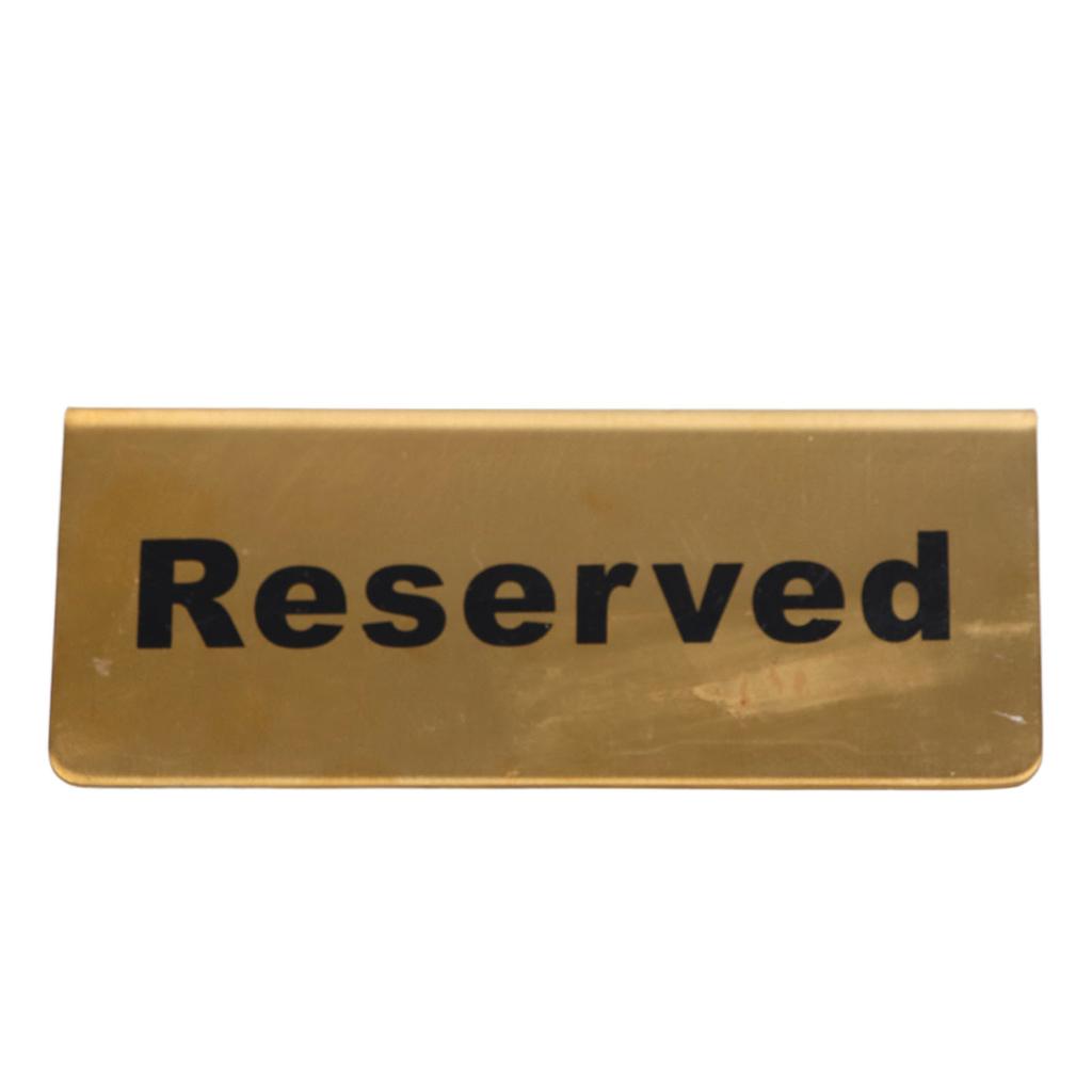 Металлическая настольная табличка Прочная нержавеющая сталь Двусторонняя Компактная Золотая настольная табличка для вечеринки свадьбы отеля