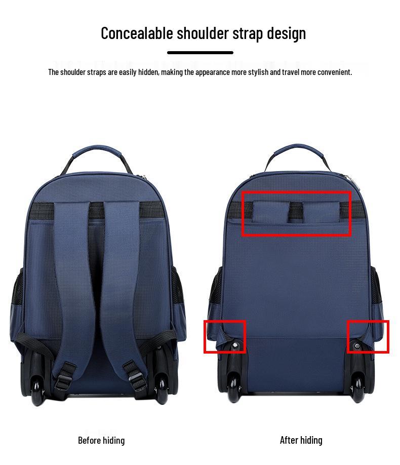 Стильный рюкзак на колесиках для студентов 2024 года - Большая вместимость для мужчин и женщин