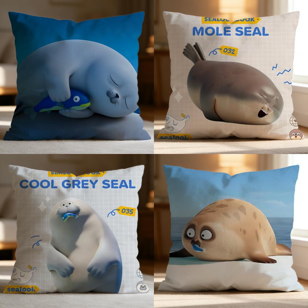 Popular S-SSEALOOK Cushion Cover Soft Washable Pillow Case Multi-Scene for Couch Bed Travel Office Use