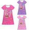 82872 Детское Платье с Короткими Рукавами с Принтом Steal a Brainrot 67 для Девочек