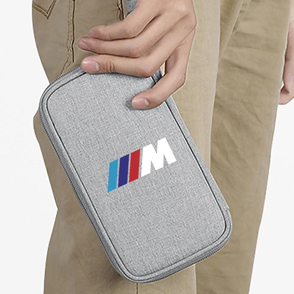 BAGD7 2026 Car Sticker Car Organizer Portable Key Storage Bag For BMW M Performance M5 320 325 E28 E30 E34 E36 E39 E46 X5 X6 F01 F02
