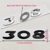 New 3D ABS Chrome Black Car Letters Logo 308 Emblem Sticker Rear Trunk Badge For Peugeot 308 SW GT Line GTI T9 T7 P5 Accessories
