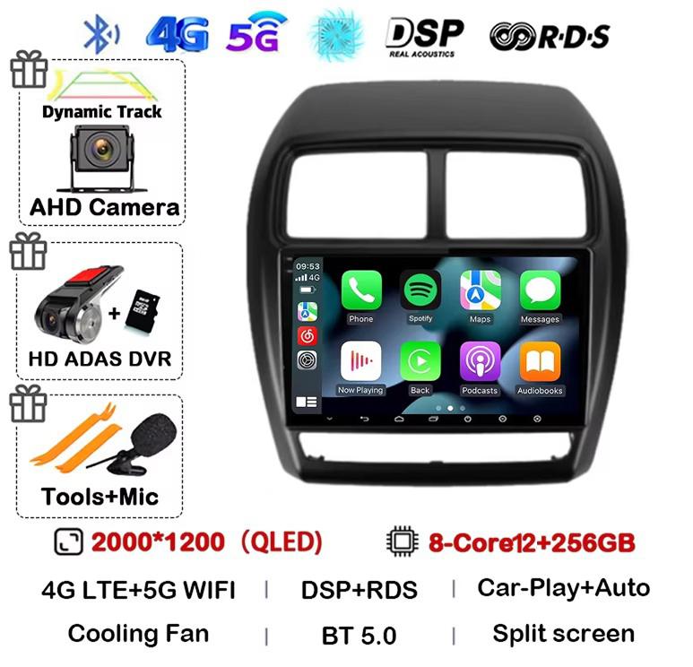 Android 14 Carplay Auto для Mitsubishi ASX 1 2016 2017 2018 2019 2020 2021 2022 Автомобильный радиоприемник, мультимедийный видеоплеер DSP GPS стерео