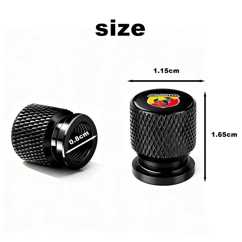 Car Wheel Tire Valve Caps Air Stem Covers Accessories For Abarth FIAT Punto 500 Tipo Stilo Palio Bravo Doblo Panda Ducato