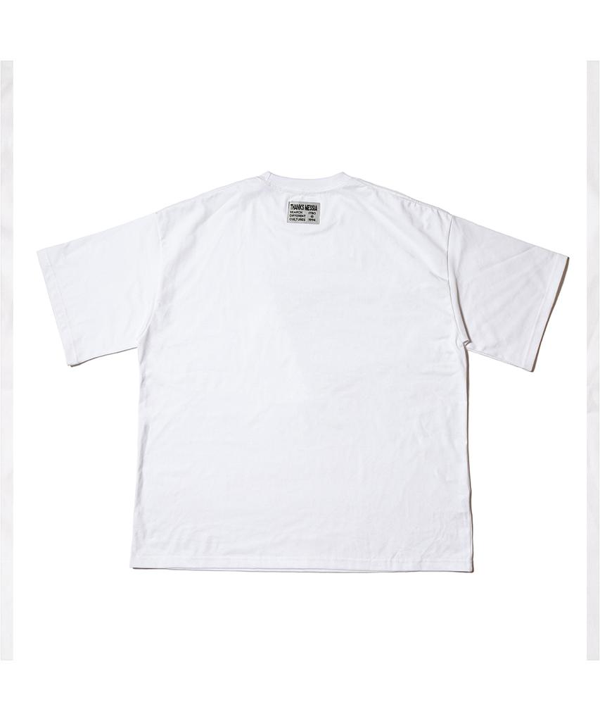 СПАСИБО МЕССИЯ Футболка с принтом Rib Sebajun-Белый