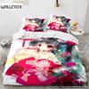 3D Anime Kawaii Sexy Girl Bedding Set Boys Girls Twin Queen Size Duvet Cover Pillowcase Bed Kids Adult Fashion Home Textile