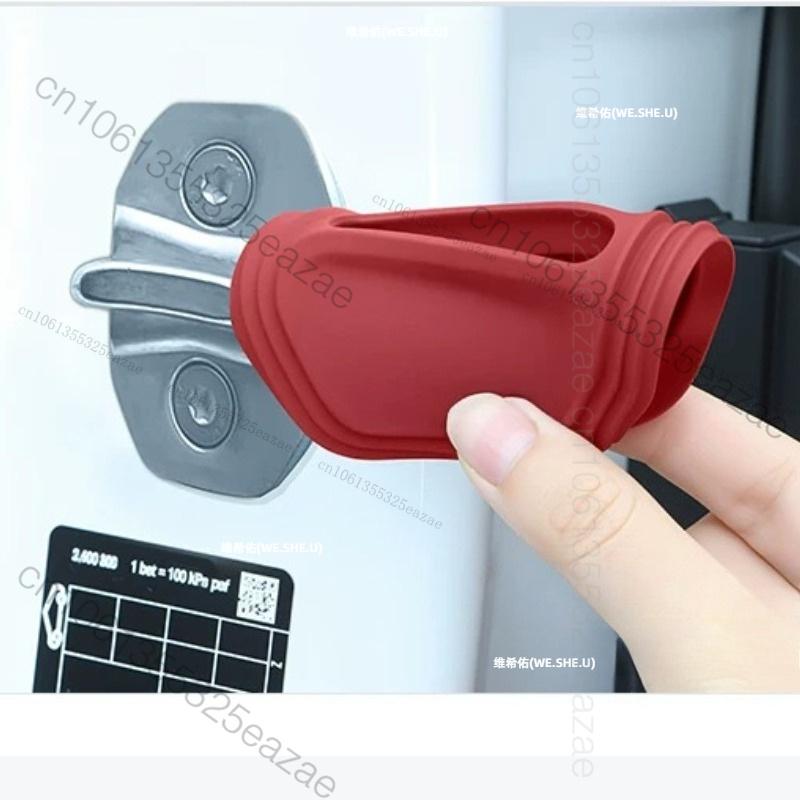 4Pcs Silicone Car Door Latch Cover For BYD Dolphin Mini Magnetic Attachment Version Door Lock Buckle Protector