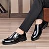 Повседневные заостренные кожаные туфли мужские деловые туфли с одной педалью весна-лето британские свадебные туфли дерби для жениха