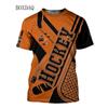 Men's T-shirts 3d Graphic Beautiful Hockey Printed Sports Tops Short Sleeve Street Oversized Man Tees Plus Size 6XL Summer Top