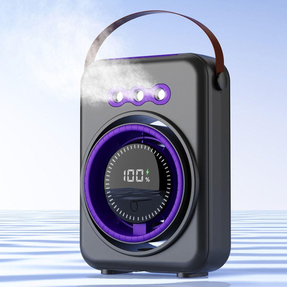 Triple-Hole Desktop Humidifying Fan 100-Speed Adjustment Mini Air Cooler Outdoor Tent