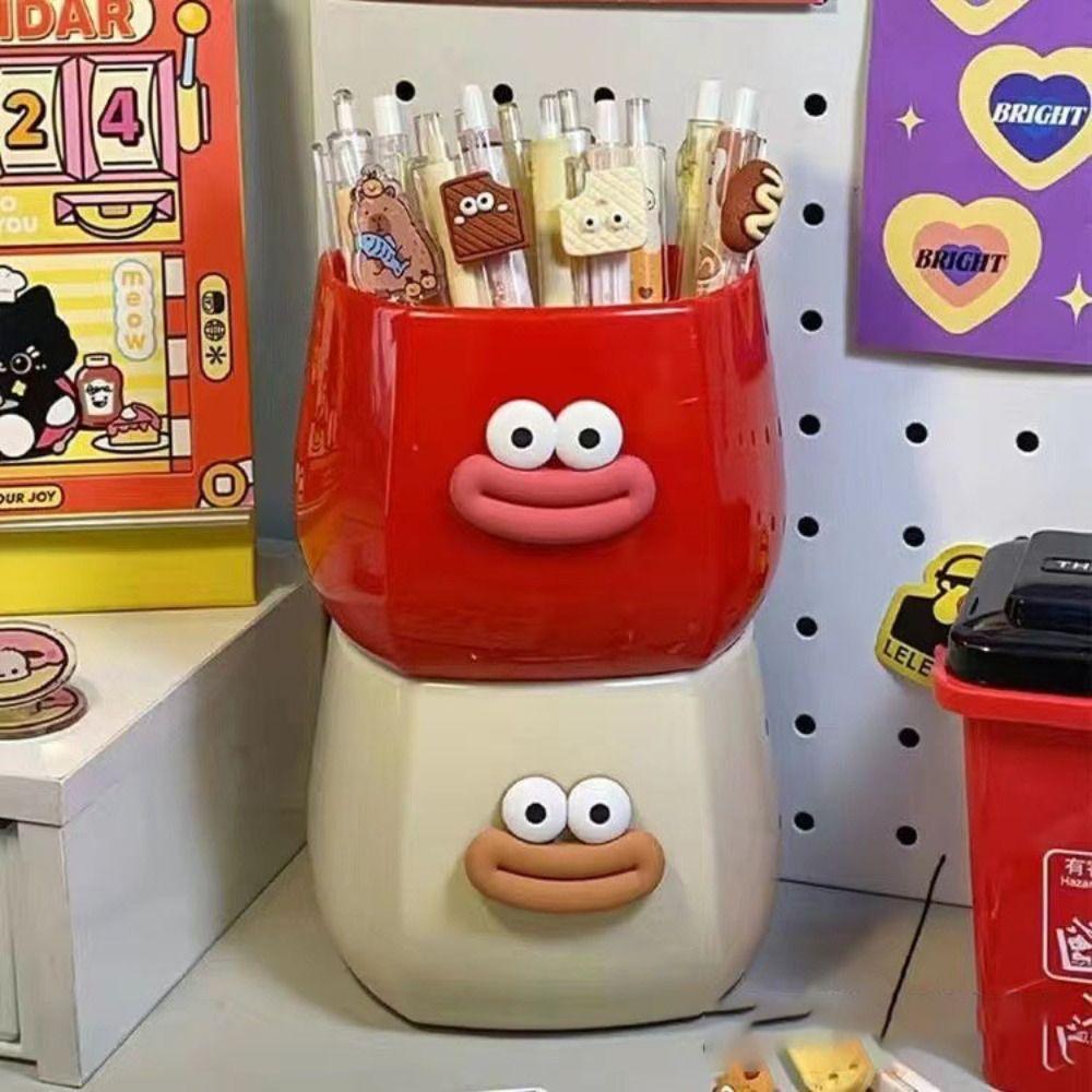 Прочный студенческий настольный ящик для хранения с изображением мультяшной девочки, простой контейнер для карандашей, новые пластиковые ящики для хранения