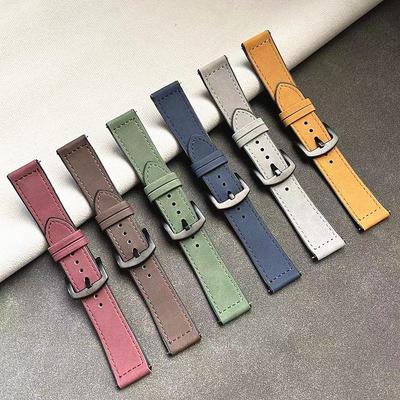 Силиконовый кожаный ремешок с узором Crazy Horse для часов Huawei, Samsung и Apple Watch