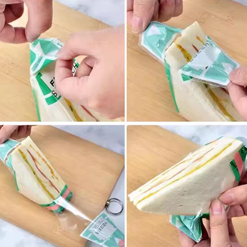 100 Pieces Of Sandwich Wrappers Special Disposable Easy To Tear Transparent Triangle Cake  Packaging Bag
